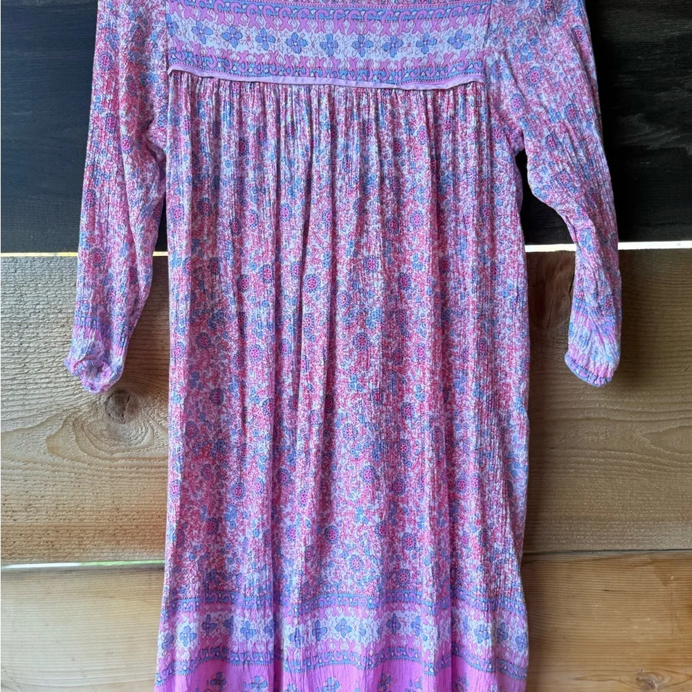 Girls’ Boutique Pink Floral Boho Tunic Dress - Picture 3 of 3